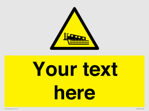 Custom warning grounding narrow boat on lock cill